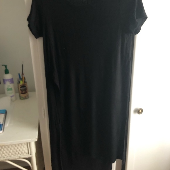 Cotton T shirt long top with long side slits - Picture 2 of 6